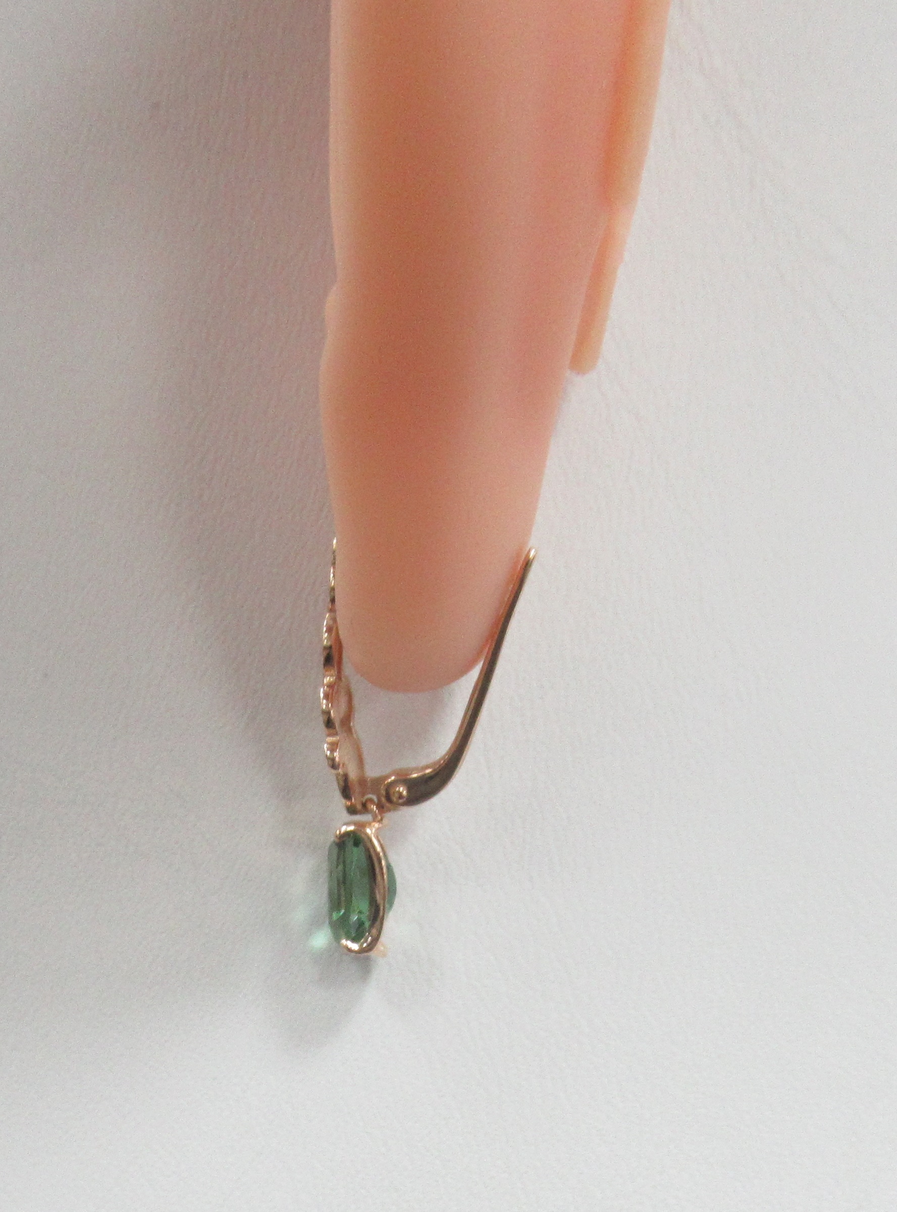 Серебряные серьги с празиолитами